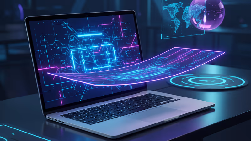 レノボのロール型OLEDディスプレイが拡張する様子