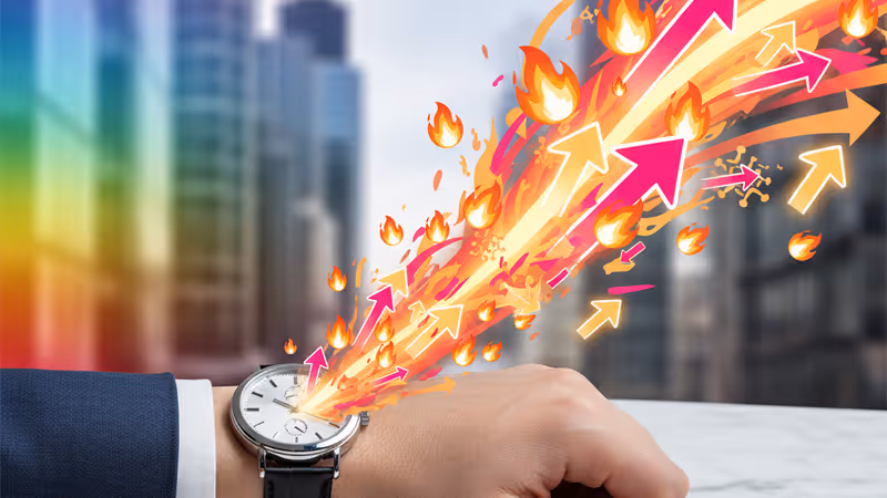 手握顯示金融數據手機的精英商務人士特寫