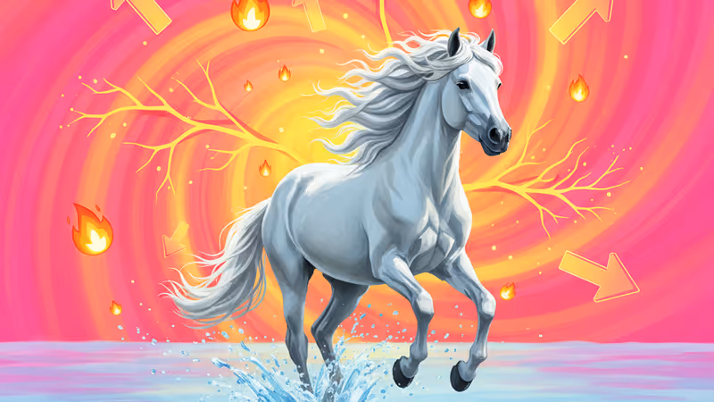 아이슬란드 폭포 앞에서 고고하게 서 있는 말의 모습