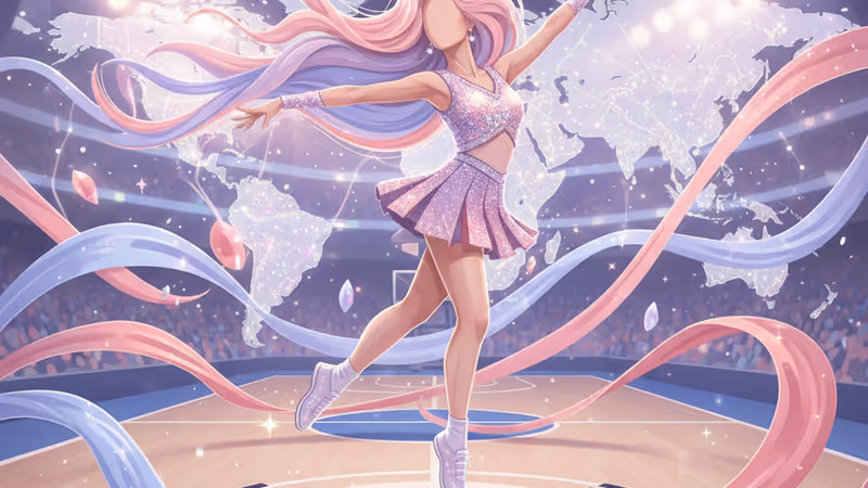 林志玲在台灣籃球場化身啦啦隊員表演的驚艷瞬間