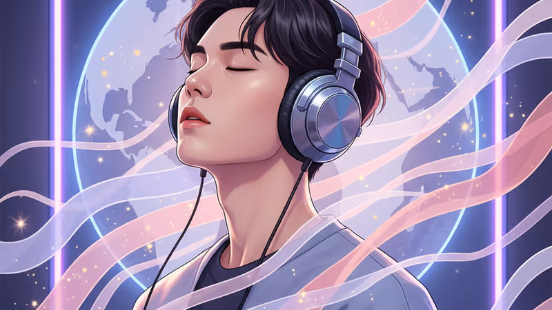 LNGSHOT member Louis singing with a professional mic