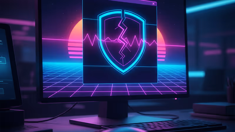 ロジクールのマウスとソフトウェアエラーを象徴する警告アイコン