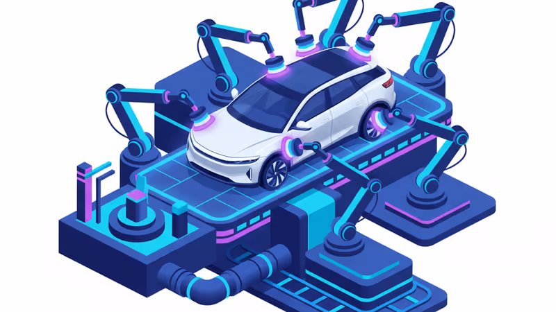 석양 속 도로를 달리는 루시드 그래비티 SUV