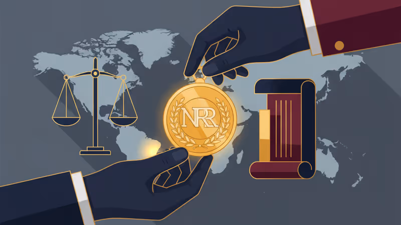 ノーベル平和賞のメダルと米国・ベネズエラ国旗の背景