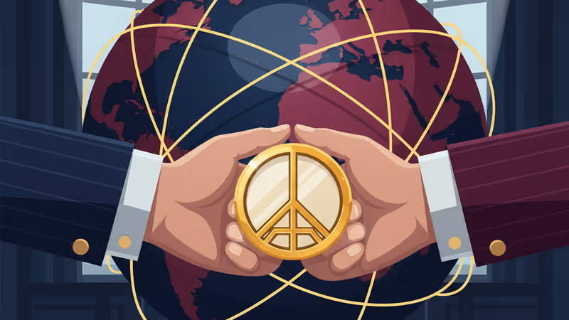 Visual representation of the Nobel medal exchange at the White House