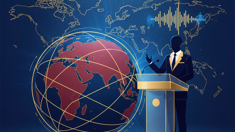 French President Emmanuel Macron speaking at the Davos forum