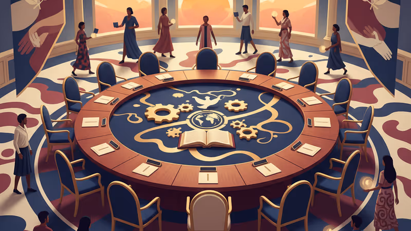 Empty diplomatic chair representing lack of inclusion