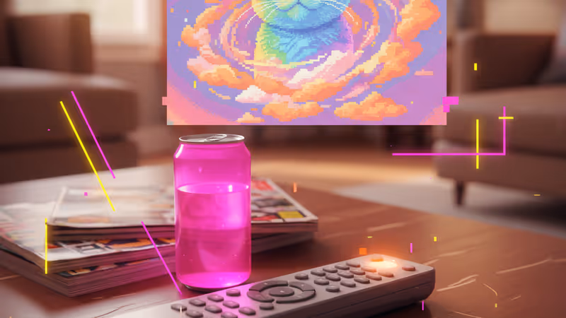 말콤 인 더 미들 가족의 실루엣이 비치는 거실 전경