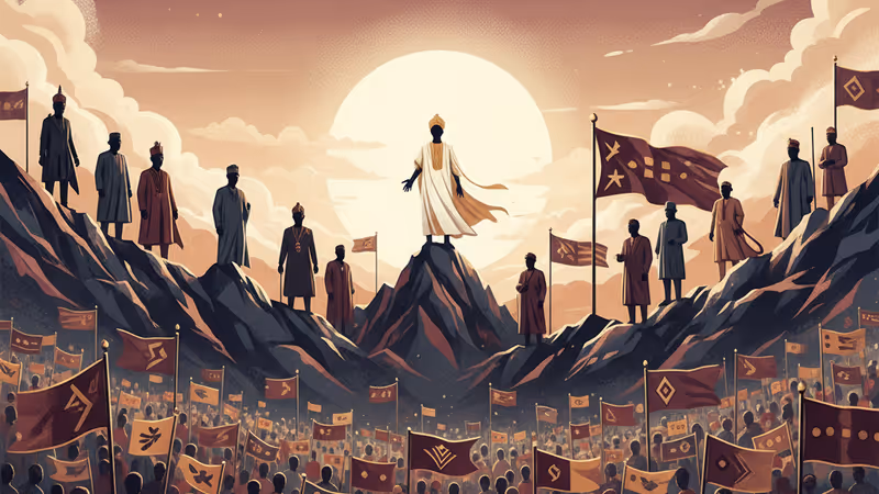 ギニア大統領就任式が行われているスタジアムの様子