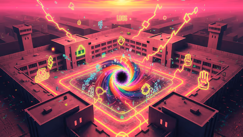 Dark cinematic prison yard at dusk representing Mayor of Kingstown finale