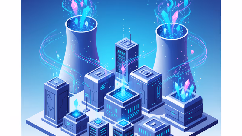 Meta 數據中心與核能基礎設施的結合示意圖