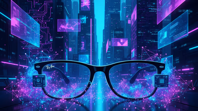 세련된 디자인의 Ray-Ban Meta 스마트 안경 제품 외형