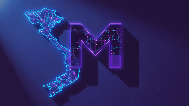 Digital censorship concept with Vietnam map and Meta logo