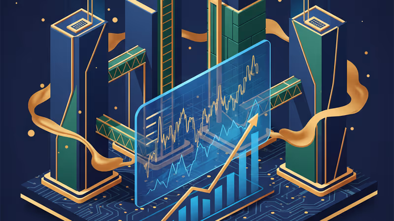 Stock chart showing Metaplanet's rise and Bitcoin logo