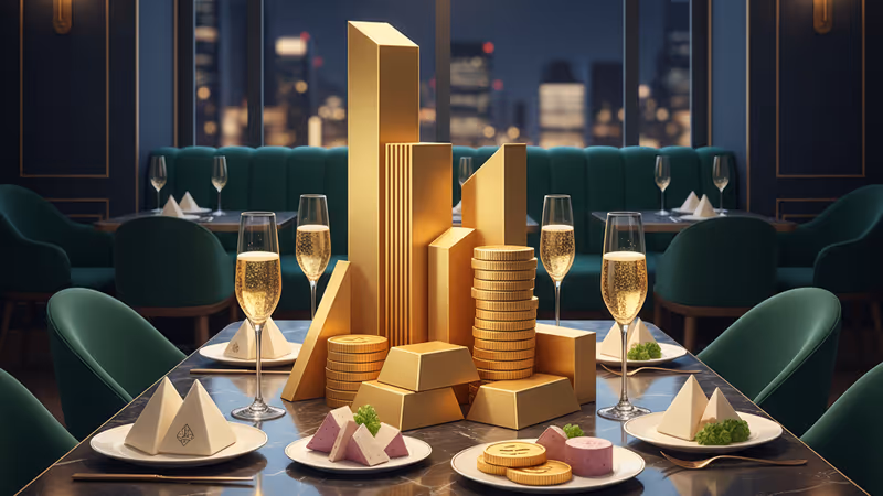 東京・原宿にオープンした富錦樹台菜香檳の洗練された店内の様子