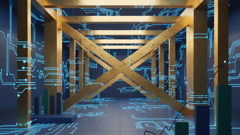 マイクロンの新しい半導体工場の建設イメージとウェハー