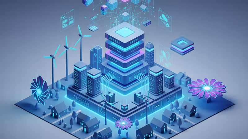 A high-tech data center integrated into a local community