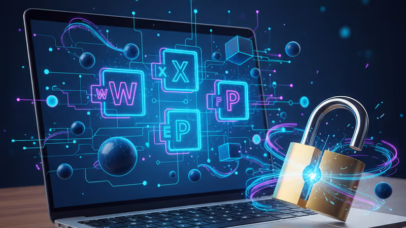 Microsoft Office 2024 icons on a professional laptop