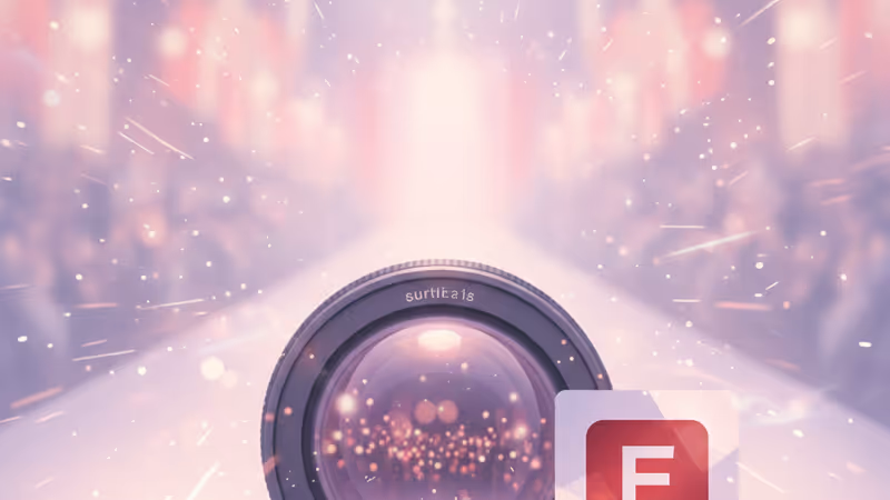 명품 패션쇼 현장과 오표기된 SNS 게시물을 형상화한 이미지