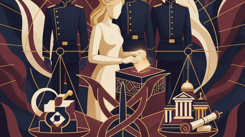 A woman casting her vote at a Myanmar polling station