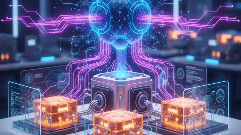 次世代のエネルギー貯蔵施設と原子炉のイメージ