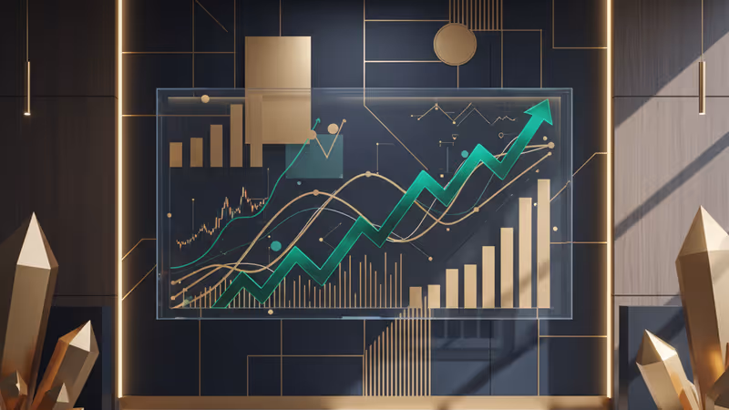 모건스탠리 본사 건물과 상승하는 주식 그래프