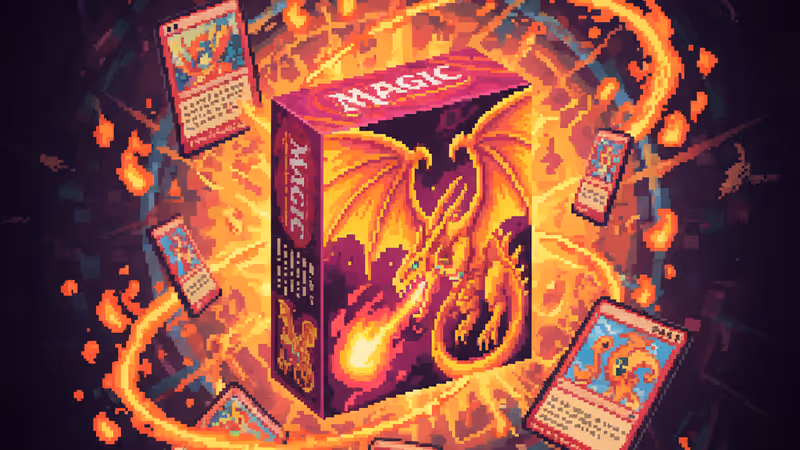 Magic The Gathering Tarkir Dragonstorm booster box on a dark surface