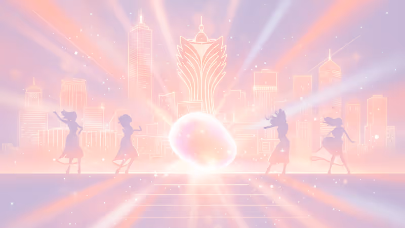 Official logo of Music Core in Macau with a glowing stage background