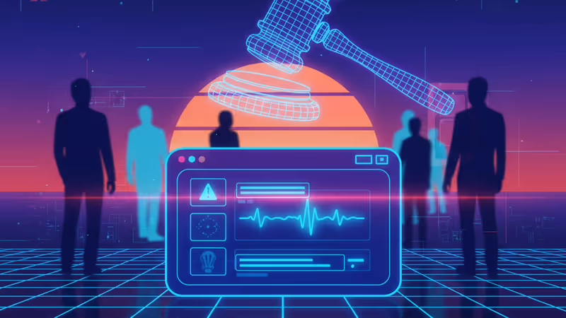 Grok AI 標誌與象徵監管的數位鎖具意象圖