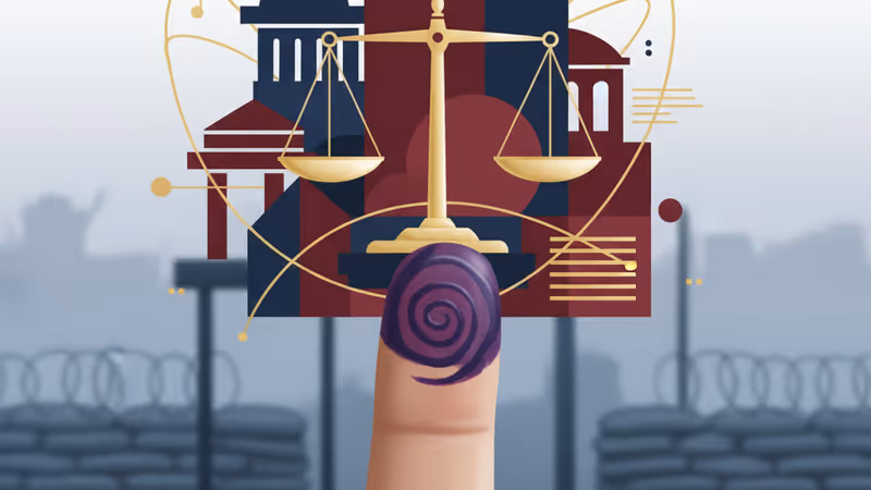 緬甸大選中完成投票後染上墨水的選民手指