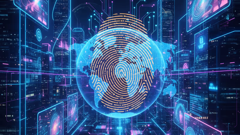 인도의 디지털 인프라와 핀터넷을 상징하는 추상적인 네트워크 이미지