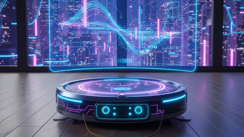 Narwal Flow 2 robot vacuum identifying a necklace on the floor