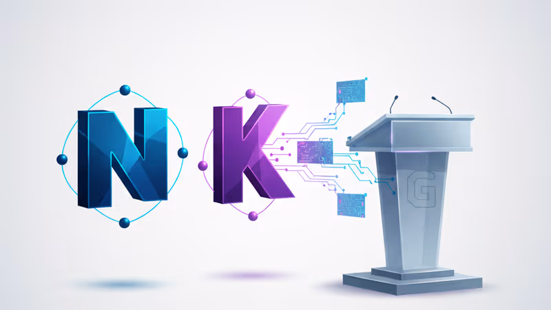 韓国のAI開発とテック企業のロゴを象徴するデジタルイメージ