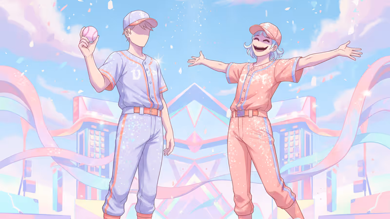 黃昏下棒球場草地上的棒球手套與熱血青春氣氛