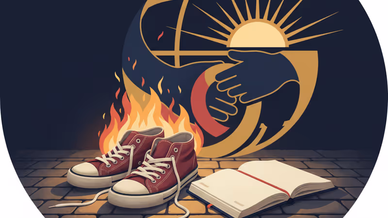 夜のテヘランの街並みに立ち上る煙と抗議者のシルエット