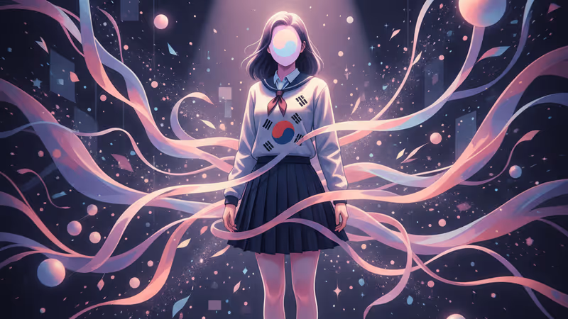 不気味な笑みを浮かべるナノの姿とNetflixのロゴ