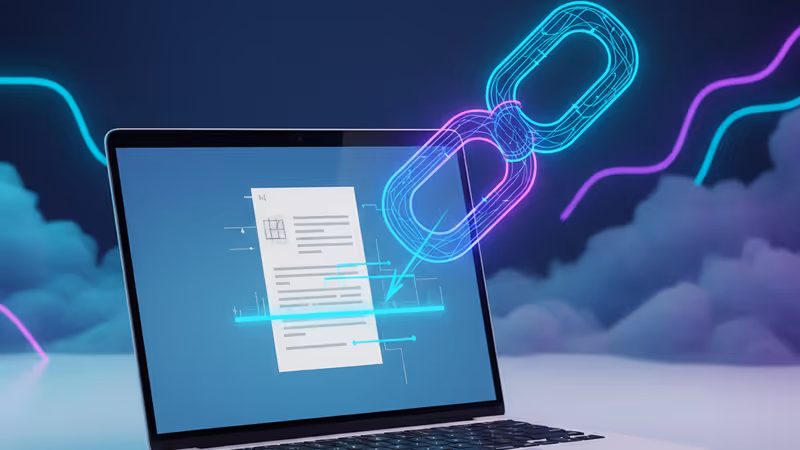 Microsoft Word 문서에서 텍스트에 링크를 바로 붙여넣는 기능 시각화