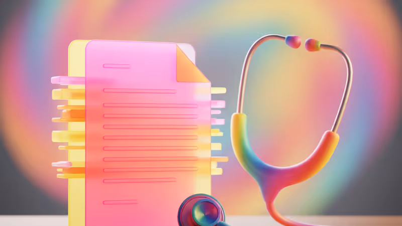 Legal documents and a stethoscope on a dark wooden table.