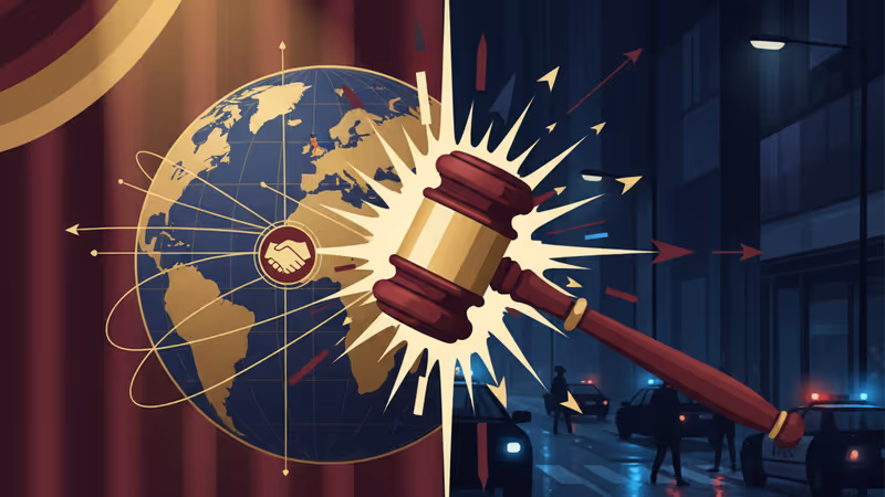 Split-screen image representing celebrity and ICE enforcement