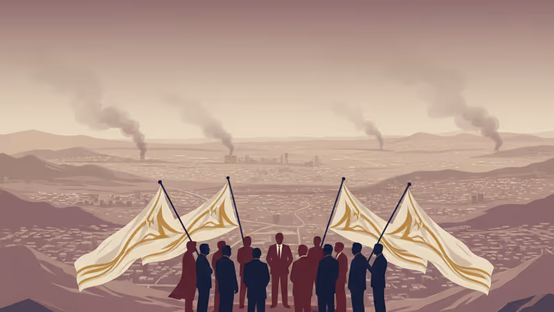 ニュースを確認し複雑な表情を浮かべるカラカスの市民たち