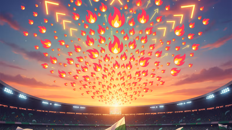 奈及利亞球員在對陣烏干達的比賽中射門得分