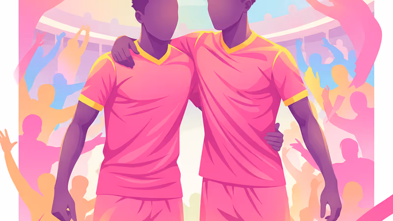 마라케시 경기장에서 득점 후 환호하는 나이지리아 축구 대표팀 오심헨 선수