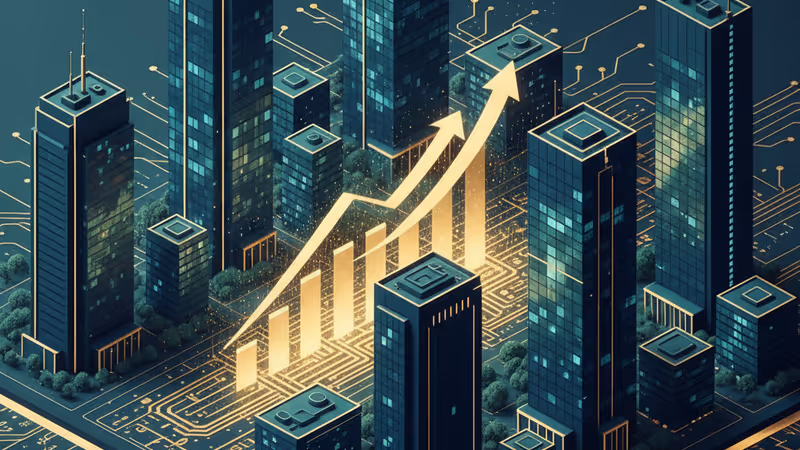 Tokyo Stock Exchange trading floor with Nikkei index surging on the screens