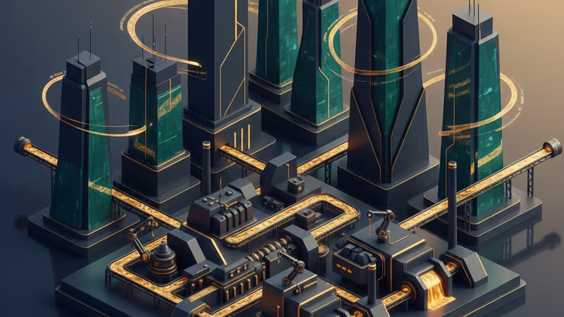 Interior view of a steel mill after the Nippon Steel and US Steel merger.