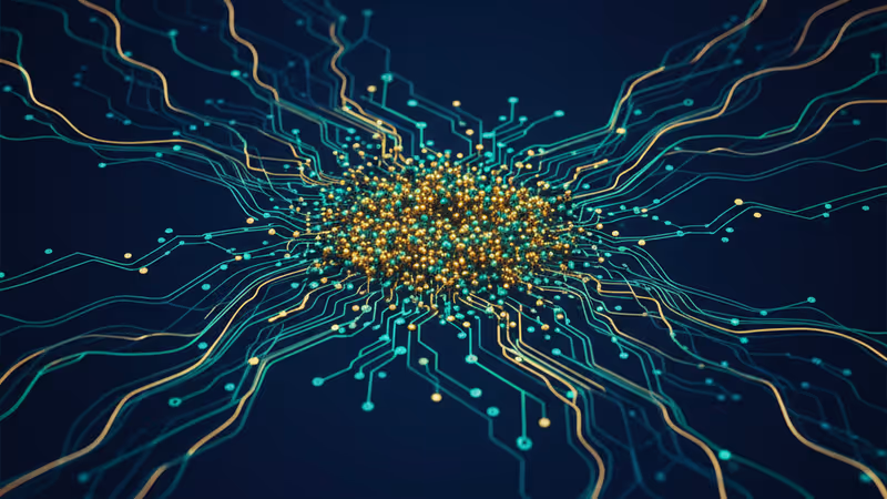 밤낮없이 흐르는 디지털 자금을 상징하는 도시 전경