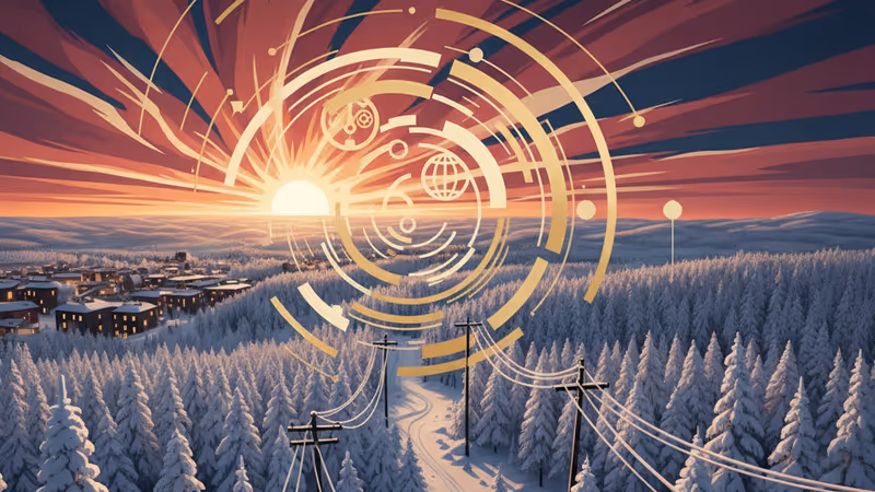 폭설과 강풍으로 쓰러진 북유럽 전력 복구 현장