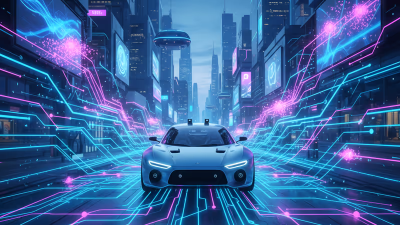 Nvidia Alpamayo AIが推論する自動運転車のイメージ