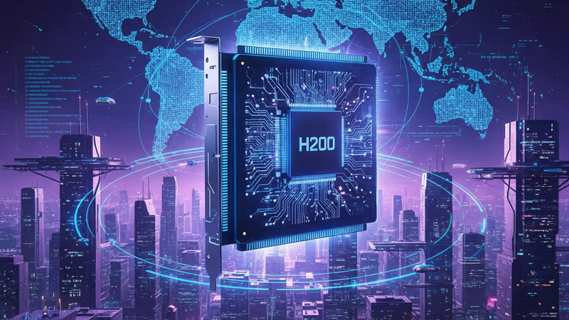 NVIDIAのAIチップ製造ラインのクローズアップイメージ