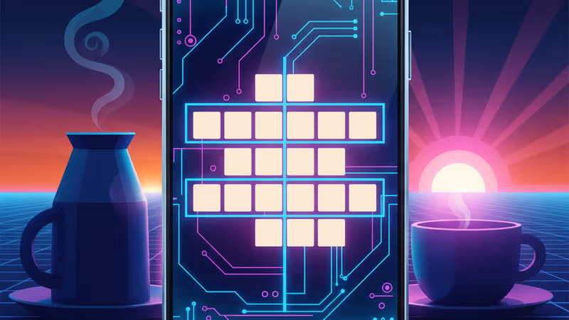 뉴욕타임즈의 새로운 게임 크로스플레이 실행 화면