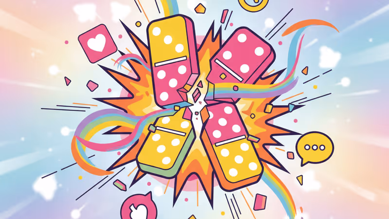 NYT Pipsのパズル画面をイメージしたデジタルドミノのグラフィック